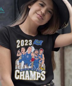 Denver Nuggets 2023 Mile High champs players flag shirt