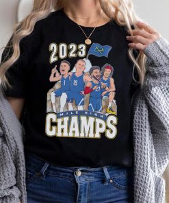 Denver Nuggets 2023 Mile High champs players flag shirt