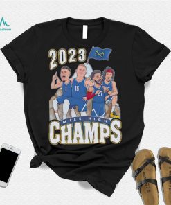 Denver Nuggets 2023 Mile High champs players flag shirt