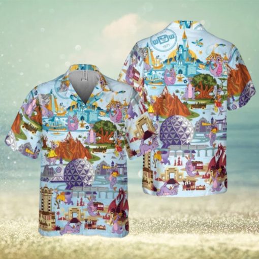 Disney Figment Funny Set Epcot Figment 3D Hawaiian Shirts Gift For Men And Women