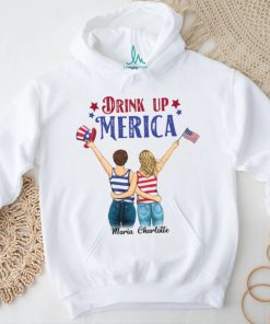 Drink Up Merica Personalized July 4th Gift, Custom T Shirt, Personalized Tee for Independence Day