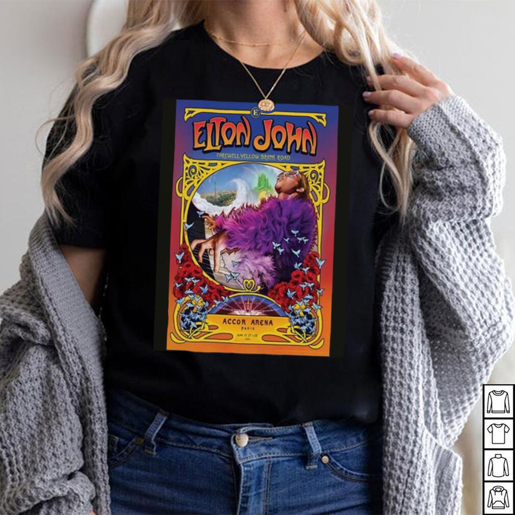 ELTON JOHN PARIS 23 MERRELL POSTER SHIRT ELTON JOHN PARIS 23 MERRELL POSTER SHIRT