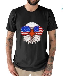 Eagle with glasses American 4th of July flag 2023 shirt