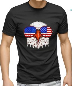 Eagle with glasses American 4th of July flag 2023 shirt