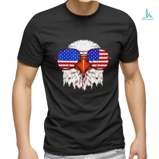Eagle with glasses American 4th of July flag 2023 shirt