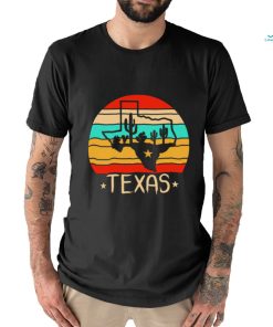 Eco Friendly Tote Bag with Cactus and Texas Silhouette vintage shirt