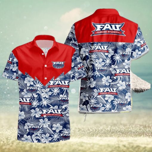 Florida Atlantic Owls NCAA Grunge Polynesian Tattoo Hawaiian Shirt Sumer Gift For Men And Women