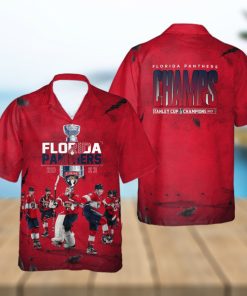 Florida Panthers National Hockey League Champions 2023 On Red Background 3D Hawaiian Shirt