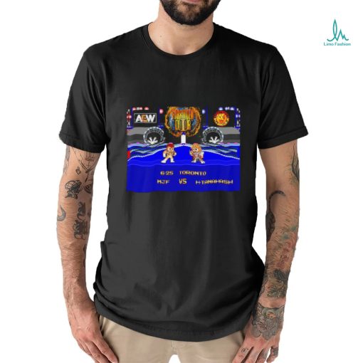 Forbidden Door 6.25 Toronto MJF vs H.Tanahashi pixel game shirt