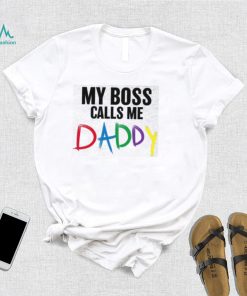 Funny Men's Father's Day My Boss Calls Me Daddy Short Sleeve T Shirt Sports Grey Small