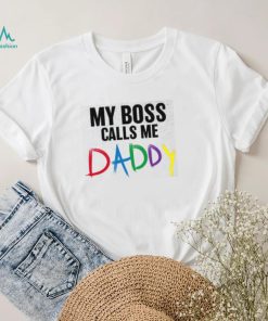 Funny Men's Father's Day My Boss Calls Me Daddy Short Sleeve T Shirt Sports Grey Small