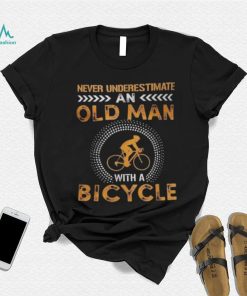 Funny Never Underestimate Old Man With Bicycle Gift Shirts