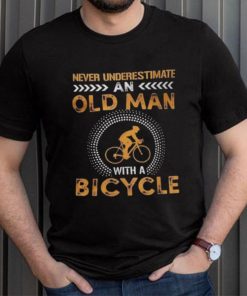 Funny Never Underestimate Old Man With Bicycle Gift Shirts