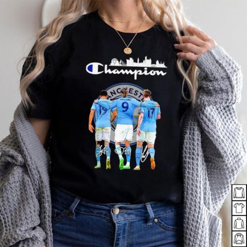 Funny haaland Kevin De Bruyne Alvarez Champion shirt