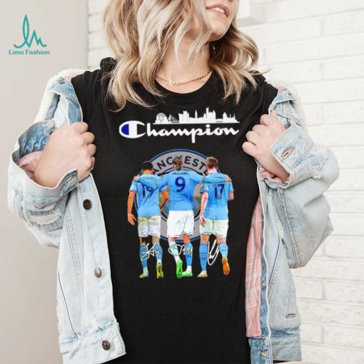 Funny haaland Kevin De Bruyne Alvarez Champion shirt