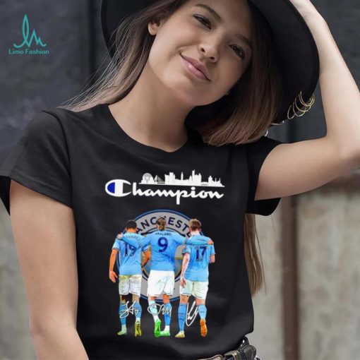 Funny haaland Kevin De Bruyne Alvarez Champion shirt