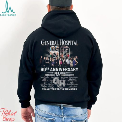 General Hospital 60th Anniversary 1963 – 2023 60 Seasons Over 15000 Episodes Thank You For The Memories T Shirt