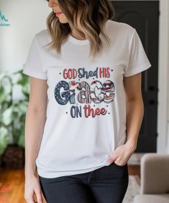 God Shed His Grace On Thee 4th Of July Groovy Patriotic T Shirt