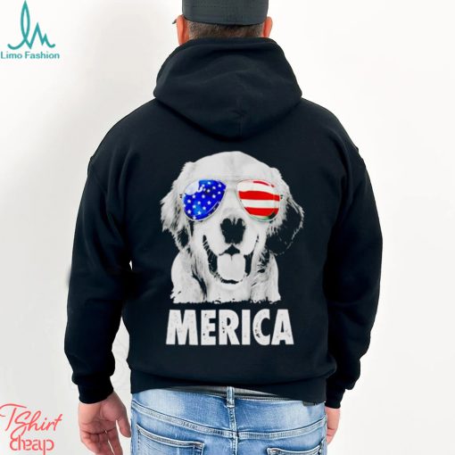 Golden Retriever Merica shirt