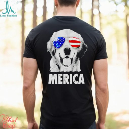 Golden Retriever Merica shirt