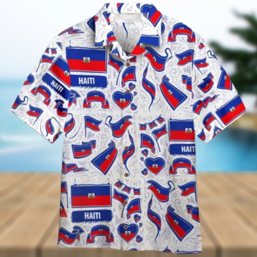 Haiti Flag Aloha Hawaiian Shirt Summer Gift Beach Shirt