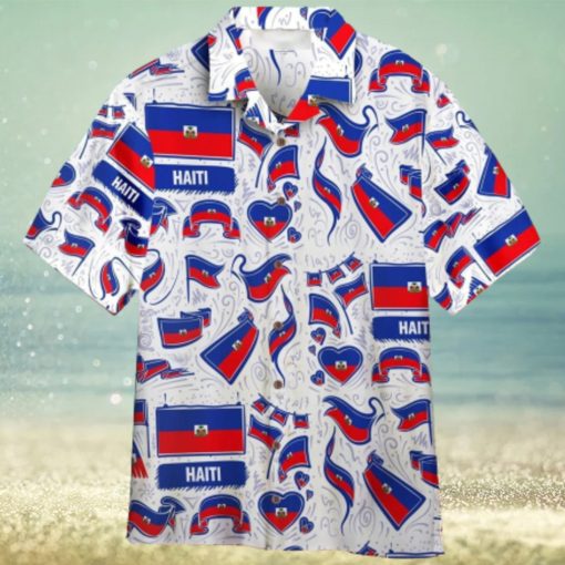 Haiti Flag Aloha Hawaiian Shirt Summer Gift Beach Shirt