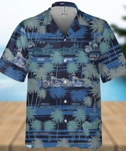 Harley Davidson Palm Trees Background Hawaiian Shirt