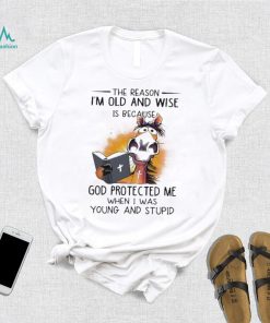 Horse The reason I’m old and wise is because god protected me when I was young and stupid shirt