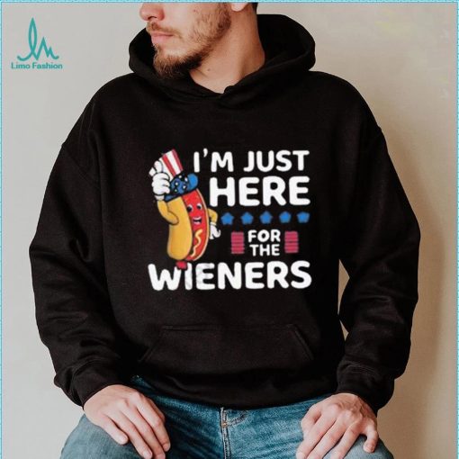 Hot dog I’m just here for the wieners 4th of july shirt