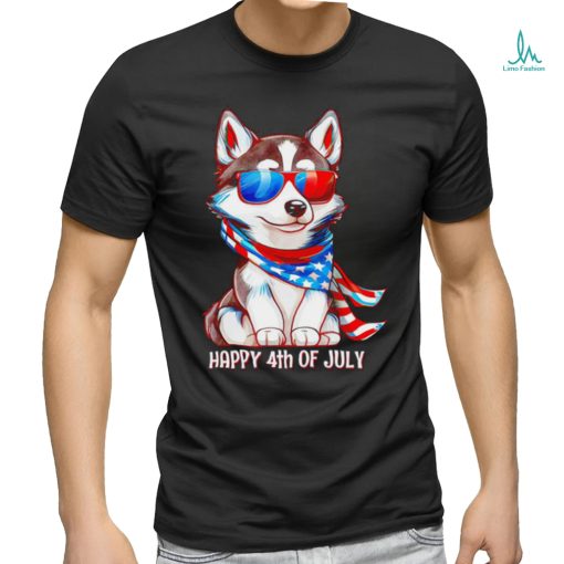 Husky Patriotic Siberian Happy 4th of July shirt