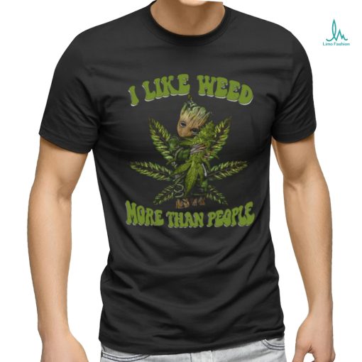 I Like Weed More Than PeoPle Classic T Shirt