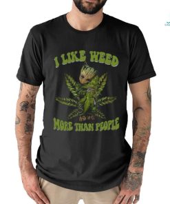 I Like Weed More Than PeoPle Classic T Shirt