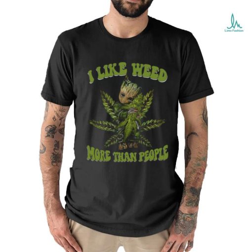 I Like Weed More Than PeoPle Classic T Shirt