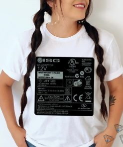 Isg Ac Adaptor 12V Ul Electronic Labels Shirt