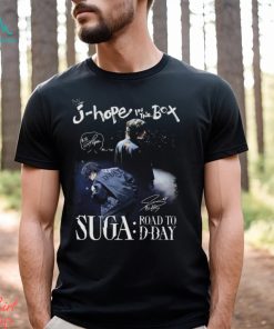 J Hope In The Box Suga Road To D Day Signature shirt, hoodie, sweater, long sleeve and tank top J Hope In The Box Suga Road To D Day Signature shirt
