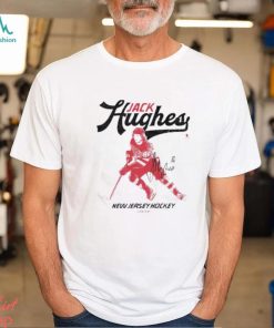 Jack Hughes New Jersey hockey center signature shirt