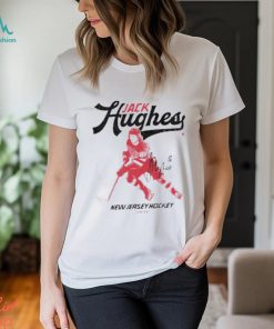 Jack Hughes New Jersey hockey center signature shirt