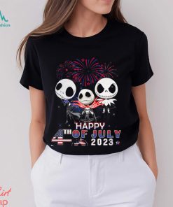 Jack Skellington Red Blue Fireworks Happy 4th Of July 2023 Tshirts