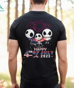 Jack Skellington Red Blue Fireworks Happy 4th Of July 2023 Tshirts