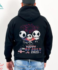 Jack Skellington Red Blue Fireworks Happy 4th Of July 2023 Tshirts