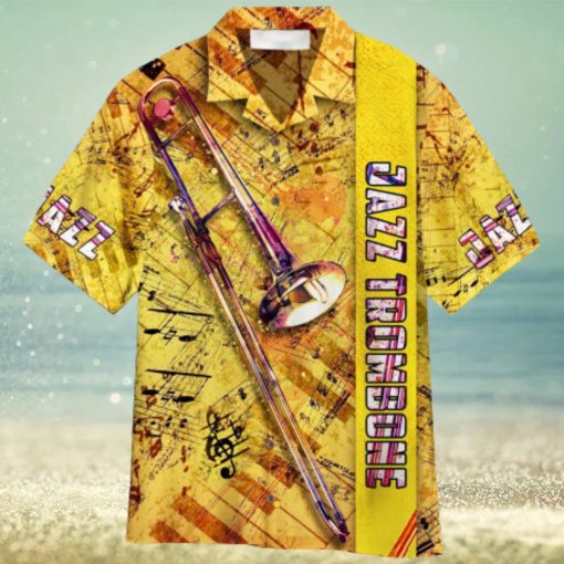 Jazz Trombone Aloha Hawaiian Shirt Summer Gift Beach Shirt