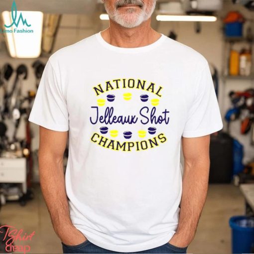 Jelleaux shot national champions shirt