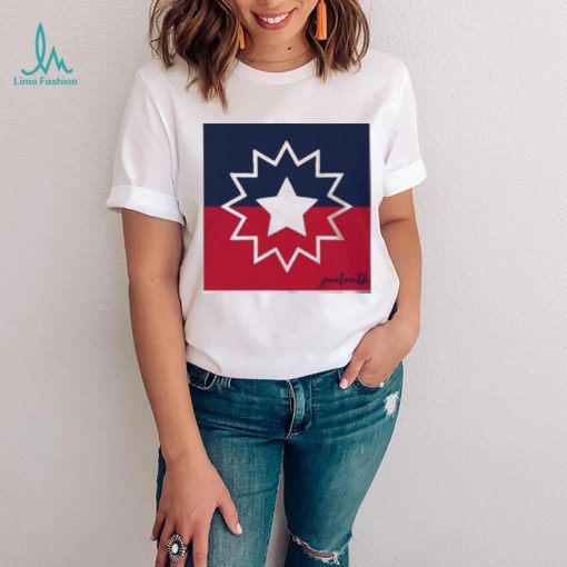 Juneteenth red white flag shirt