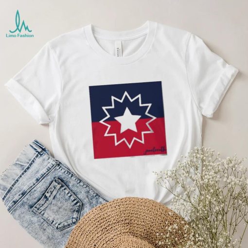 Juneteenth red white flag shirt