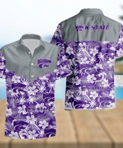 Kansas State Wildcats With Hibicus Flower Beach Summer Pattern 3D Hawaiian Shirt