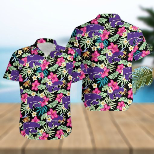 Kansas State Wildcats With Tropical Pattern Summer 3D Hawaiian Shirt