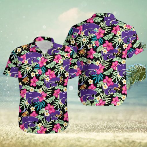 Kansas State Wildcats With Tropical Pattern Summer 3D Hawaiian Shirt
