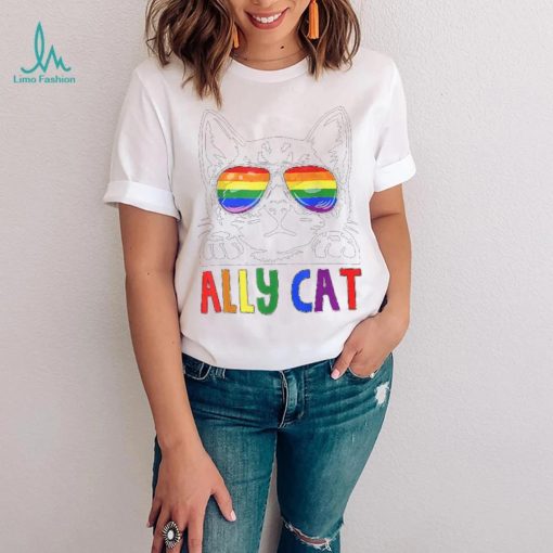 LGBT Ally Cat Be Kind Gay Rainbow Funny LGBTQ T Shirt