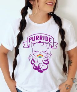 LGBT Rainbow cat Purride logo shirt