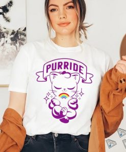 LGBT Rainbow cat Purride logo shirt